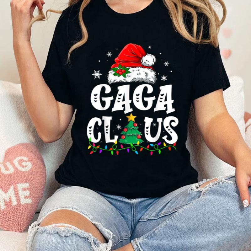 Gaga Claus Matching Family Christmas Pajama Santa Lights Shirts