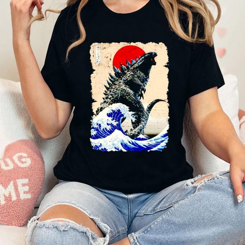 Godzilla And The Wave Shirts