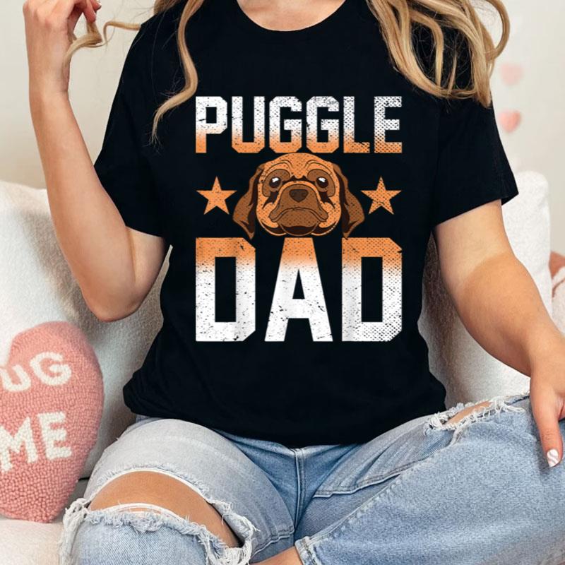 Mens Dog Lover Fathers Day Puggle Dad Pet Owner Animal Puggle Shirts
