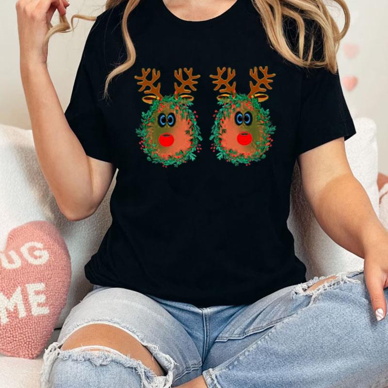 Merry Titmas Reindeer Boobs Naughty Funny Ugly Christmas Shirts