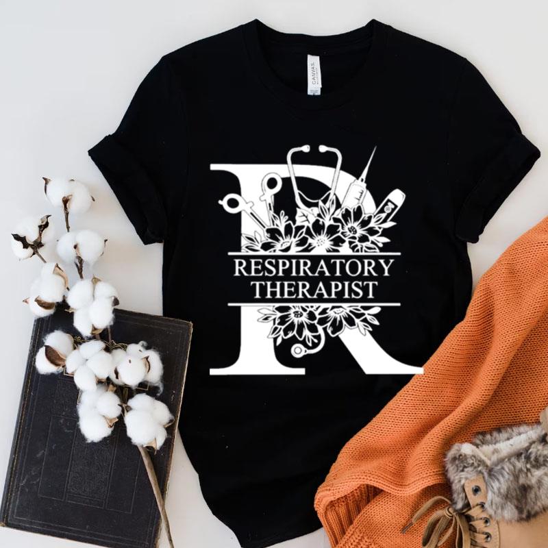 Nurse Split Floral Frame Respiratory Therapis Shirts
