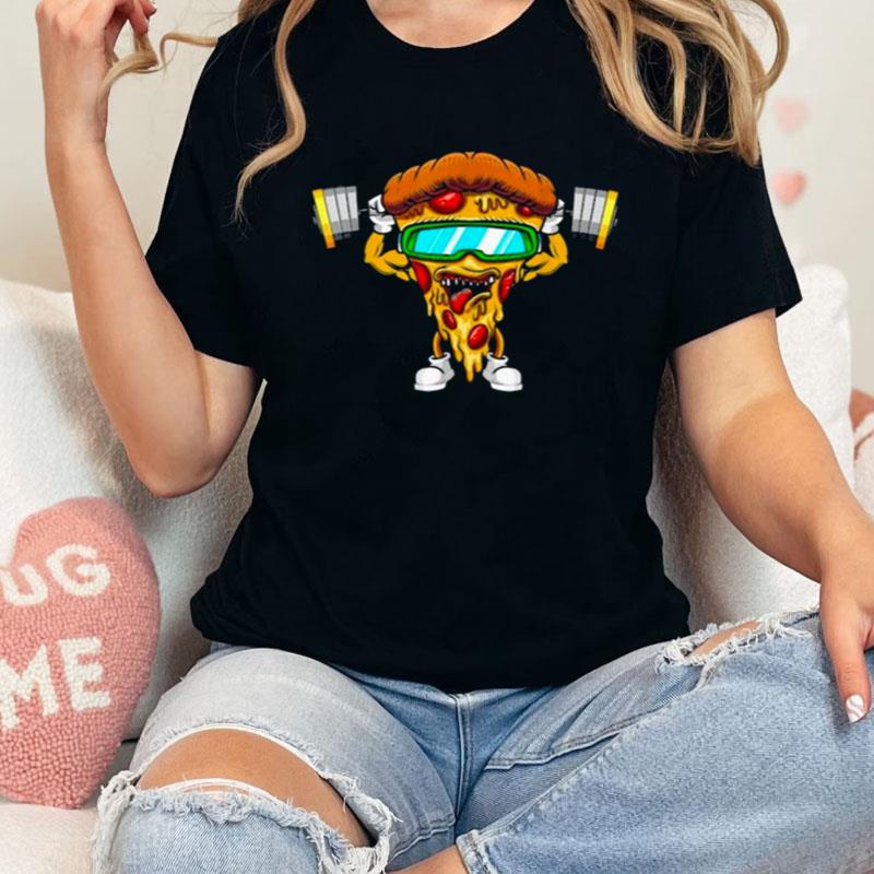 Pizza Slice Making Squats Bodybuilding Fitness Gym Muscle Shirts