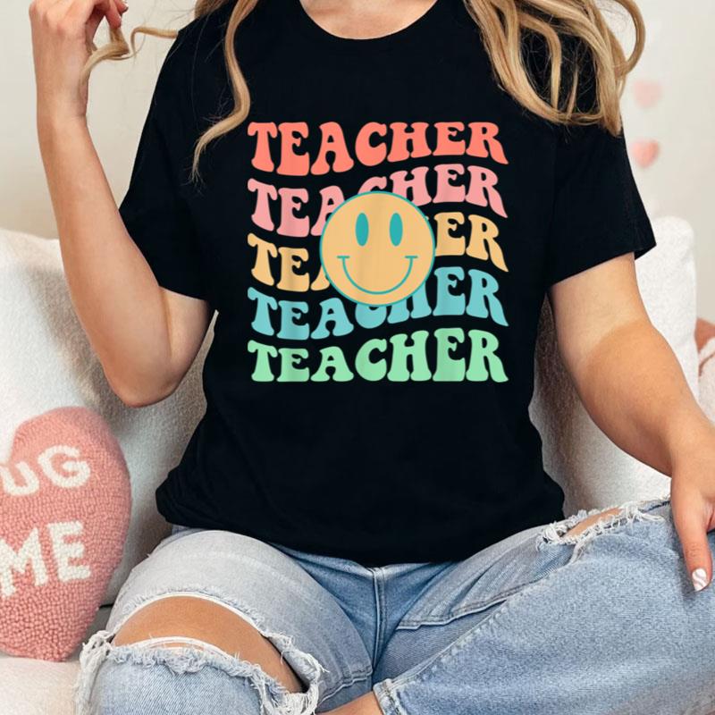Retro Teacher Inspirational Colorful Elementary School Shirts