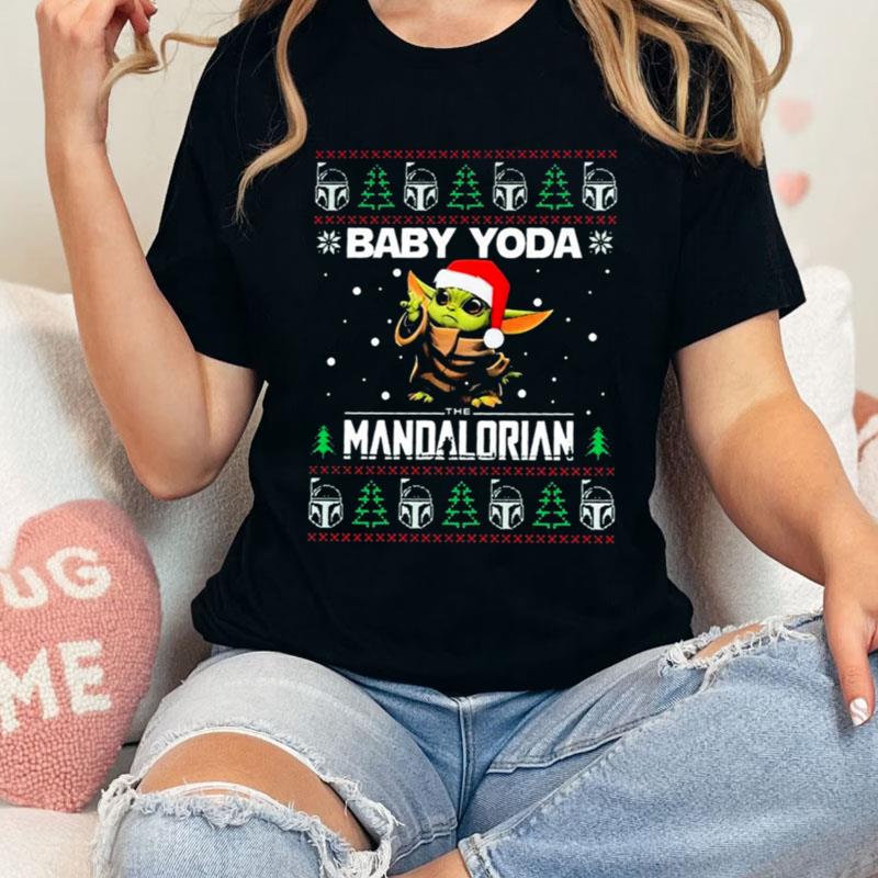 Santa Baby Yoda The Mandalorian Ugly Christmas Shirts