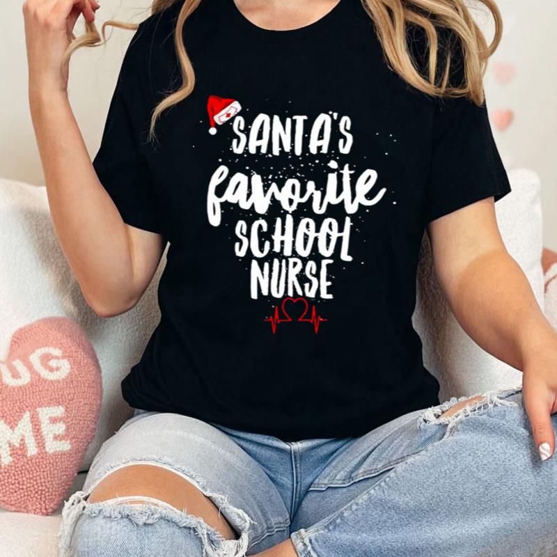 Santa's Favorite Nursing School Nurse Christmas Shirts