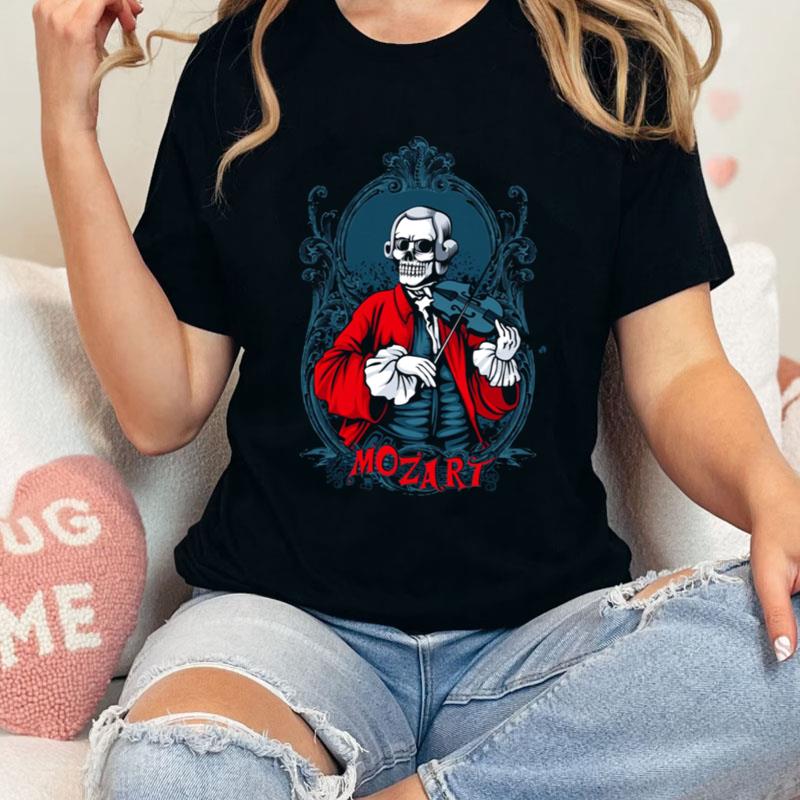 Violist Mozart Skull Shirts