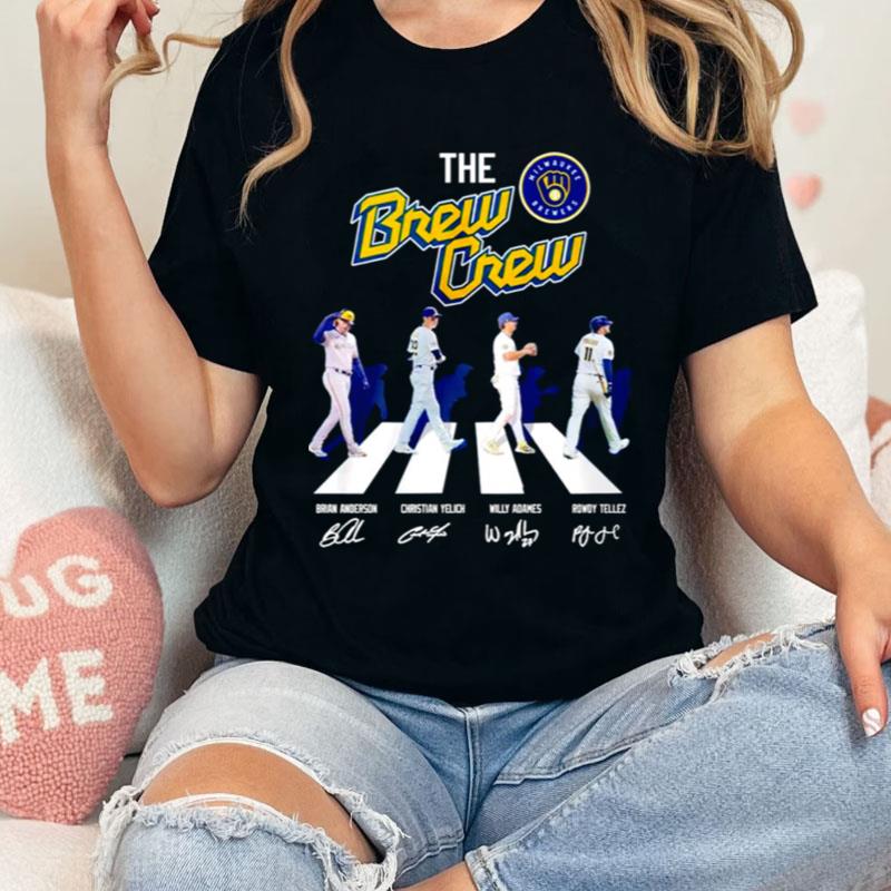 Brian Anderson Christian Yelich Willy Dames And Rowdy Tellez The Brew Grew Abbey Road Signature Shirts