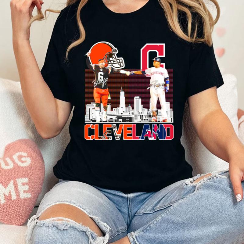Cleveland Browns Vs Cleveland Indians Signature Shirts