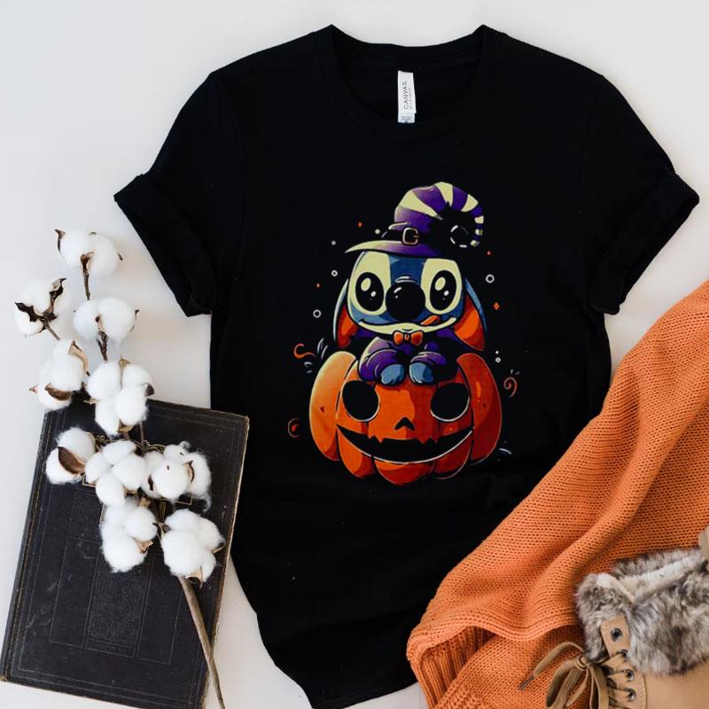 Cute Halloween Pumpkin Vintage Retro Art Stitch Shirts