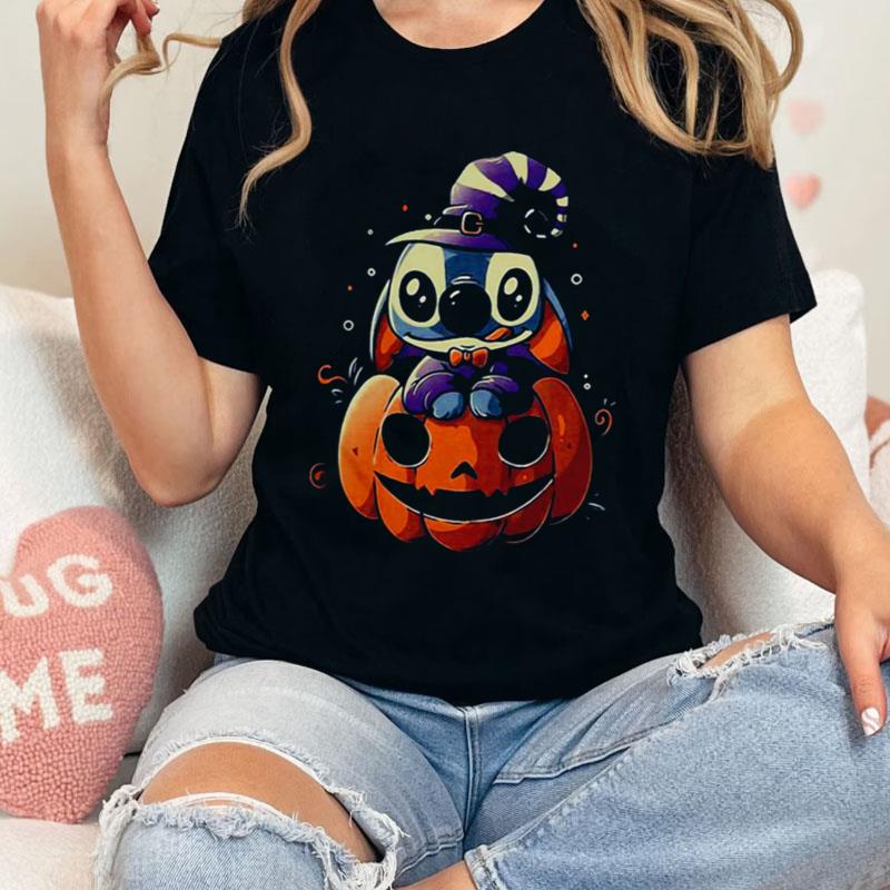 Cute Halloween Pumpkin Vintage Retro Art Stitch Shirts