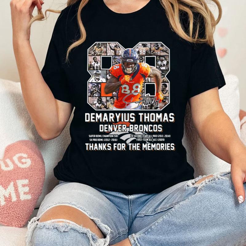 Demaryius Thomas Denver Broncos Thank You For The Memories Shirts