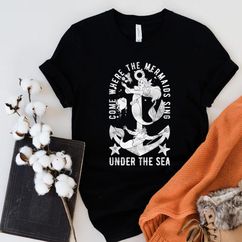 Disney Little Mermaid Anchor Under The Sea Graphic Shirts