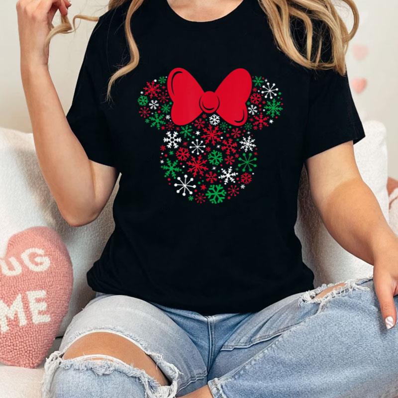 Disney Minnie Mouse Icon Holiday Snowflakes Shirts