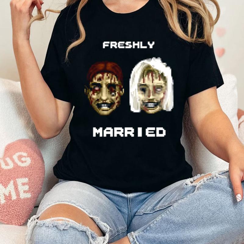 Freshly Married Horror Pixel Shirts