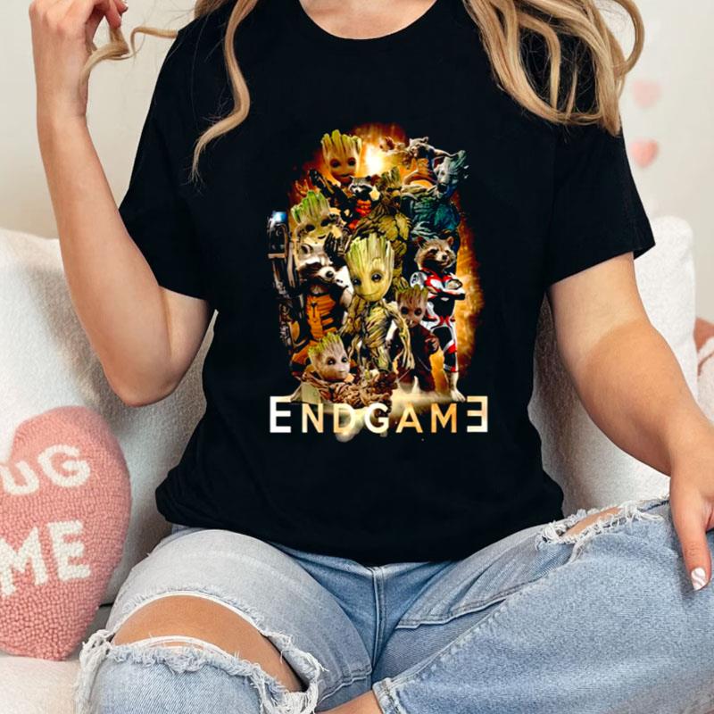 Groot Marvel Avengers Endgame Collage Shirts