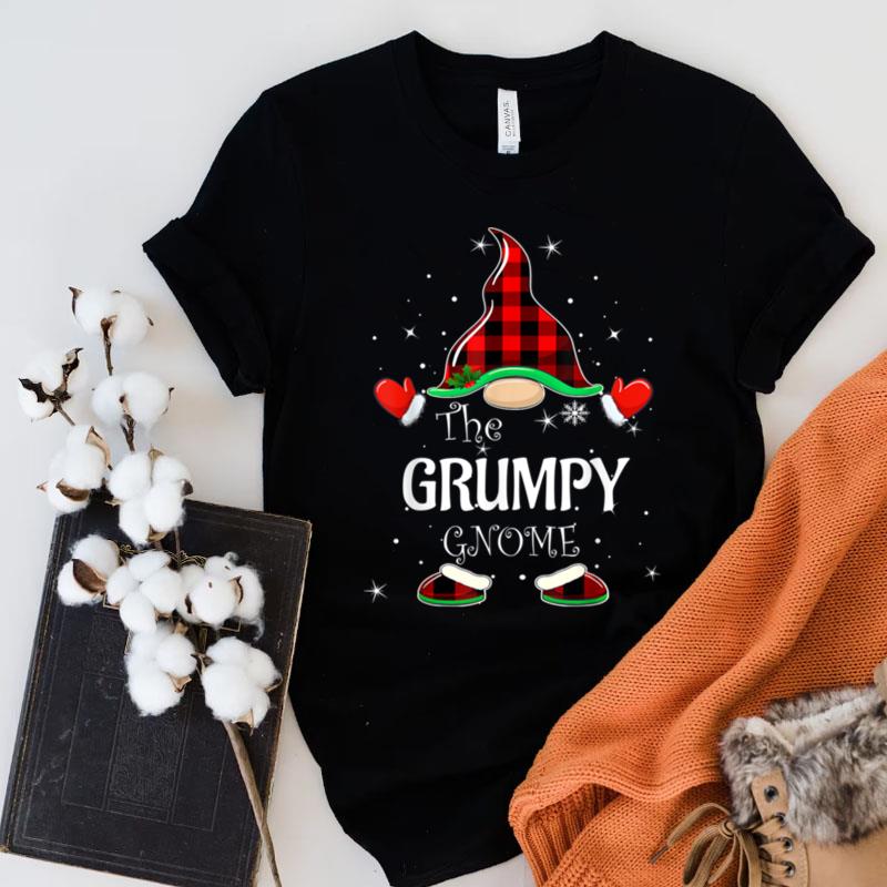 Grumpy Gnome Buffalo Plaid Matching Family Christmas Pajama Shirts