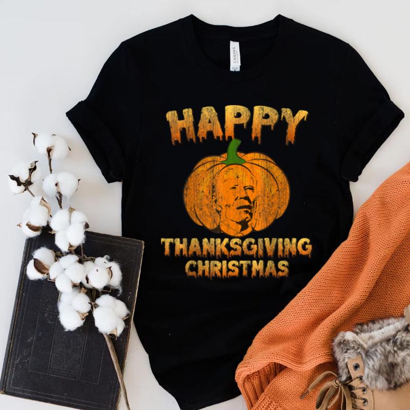 Happy Thanksgiving Christmas Biden Pumpkin Halloween Costume Shirts