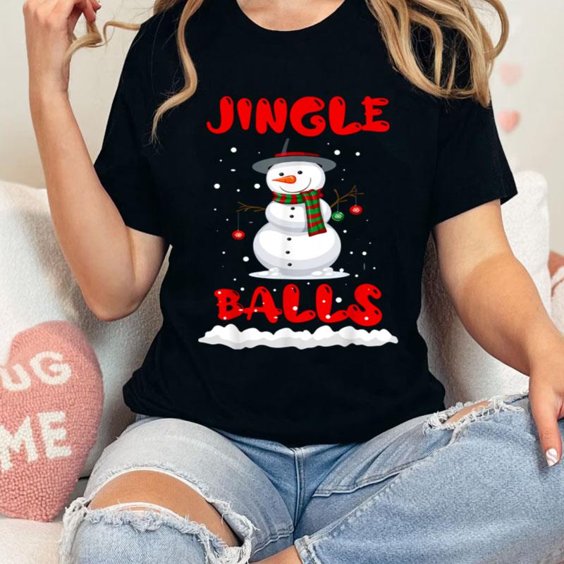 Jingle Balls Tinsel Tits Couple Christmas Snowman Shirts