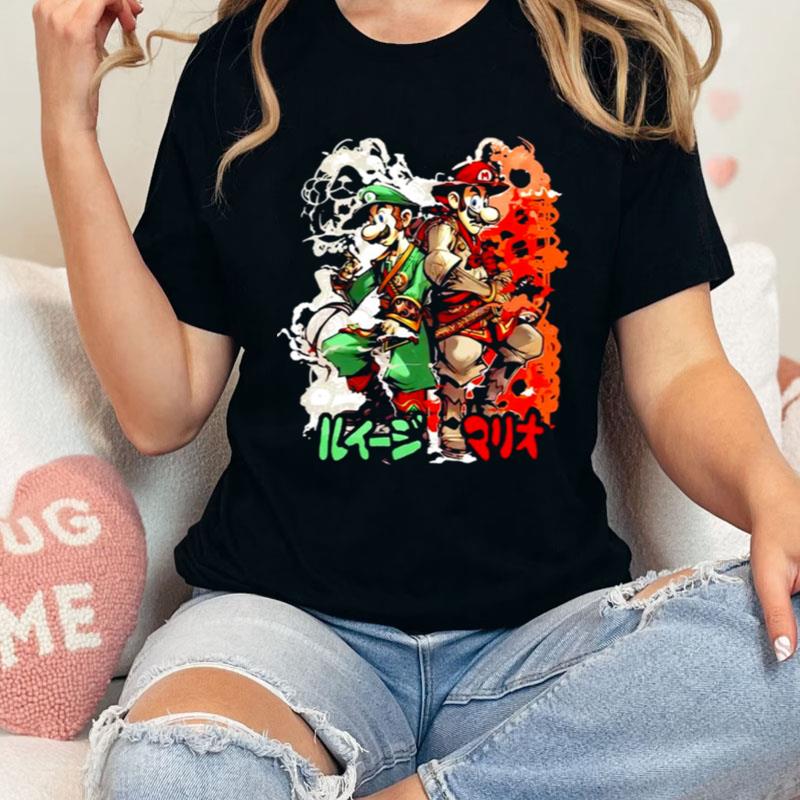 Luigi And Mario Samurai Shirts