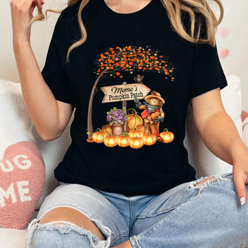 Meme's Pumpkin Patch Fall Halloween Grandma Family Shirts