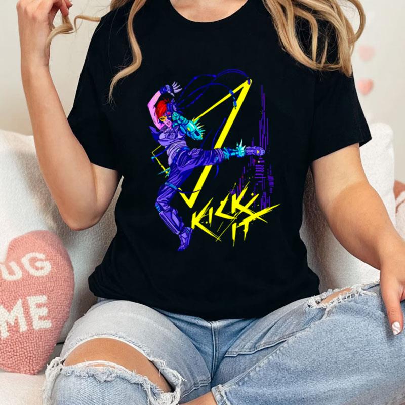 Neon Color Design Cyberpunk Girl Shirts