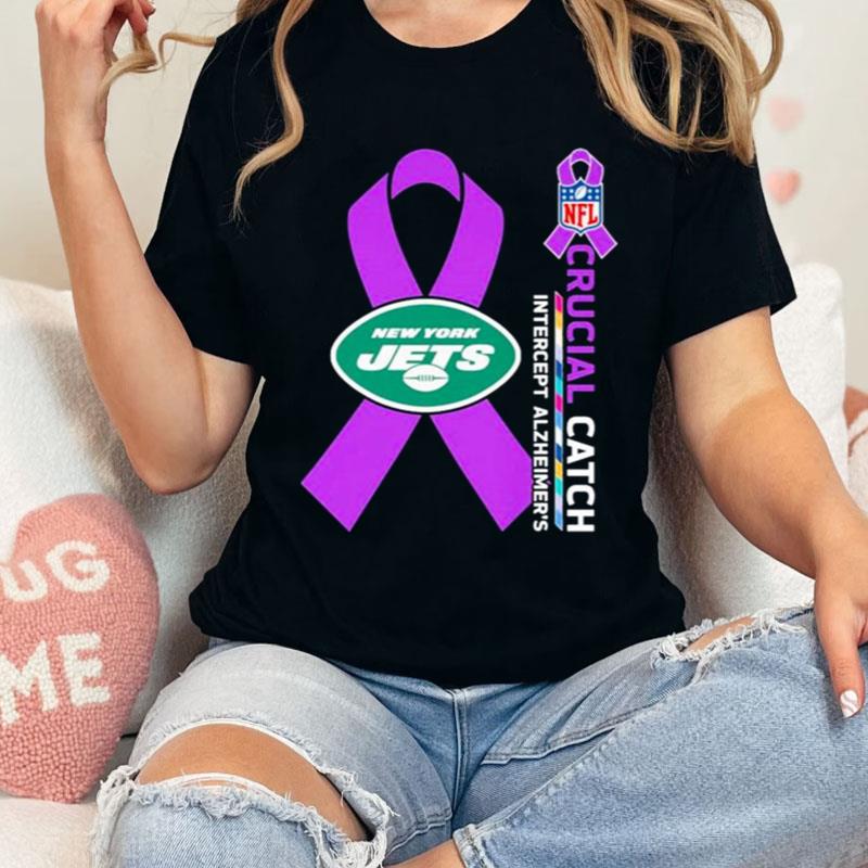 New York Jets NFL Crucial Catch Intercept Alzheimer's Shirts