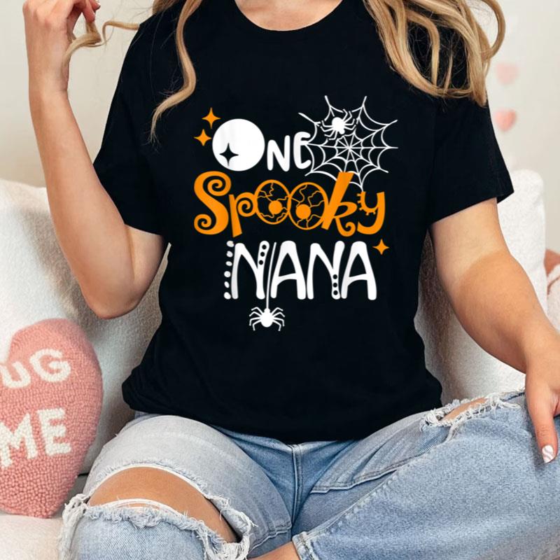 One Spooky Nana Funny Halloween Bats Spider Web Shirts