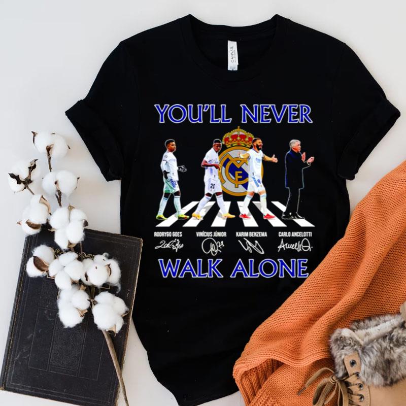 Real Madrid You'll Never Walk Alone Abbey Road Signatures Shirts