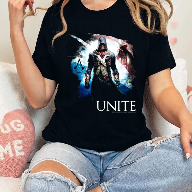 Rebels Unite Torn Flag Portrait Assassin's Creed Unity Shirts