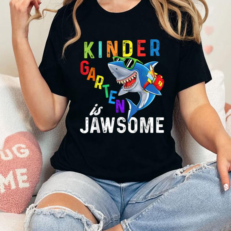Retro Kindergarten Jawsome Funny Shark Back To School Shirts