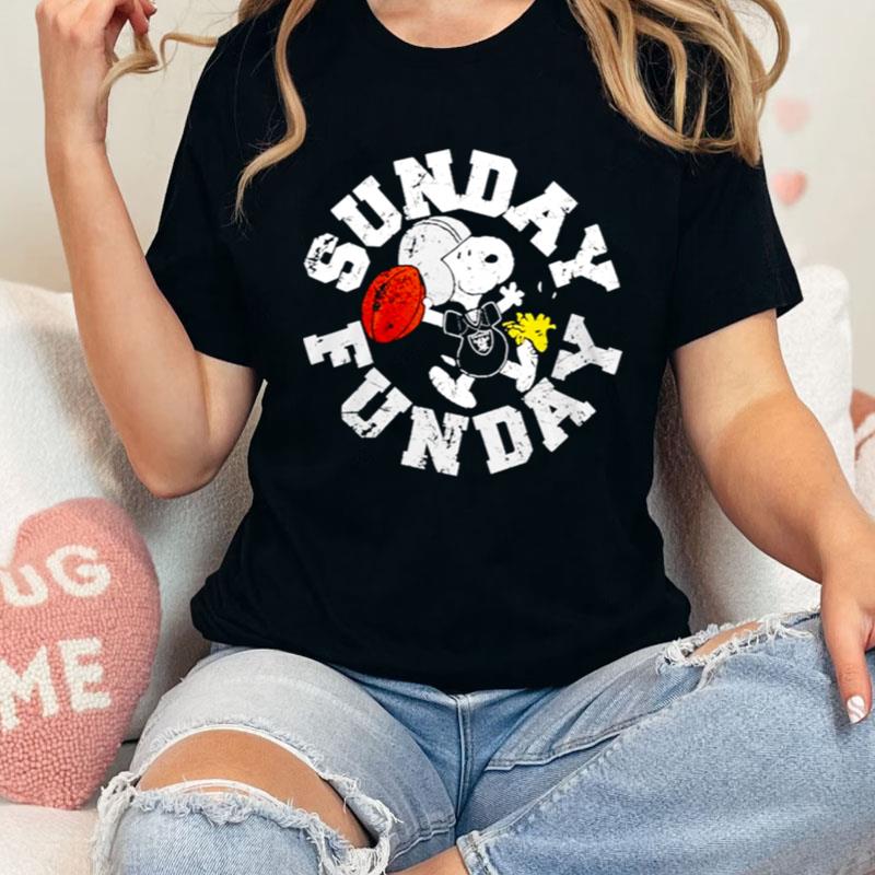 Snoopy And Woodstock Sunday Funday Las Vegas Raiders Shirts
