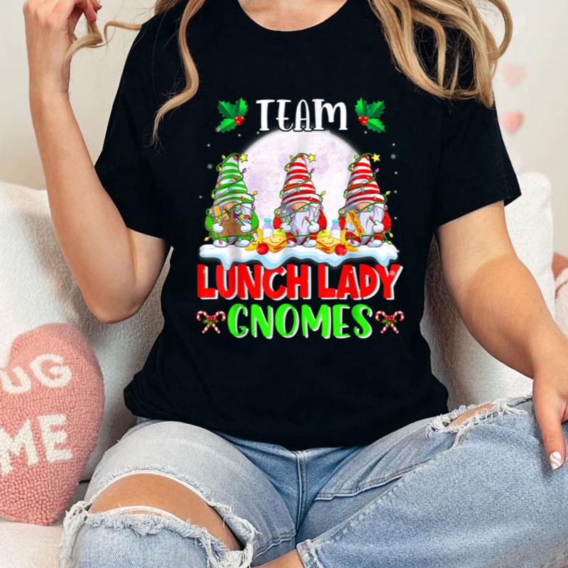 Team Lunch Lady Gnomes Christmas Lights Gnome Lunch Lady Shirts