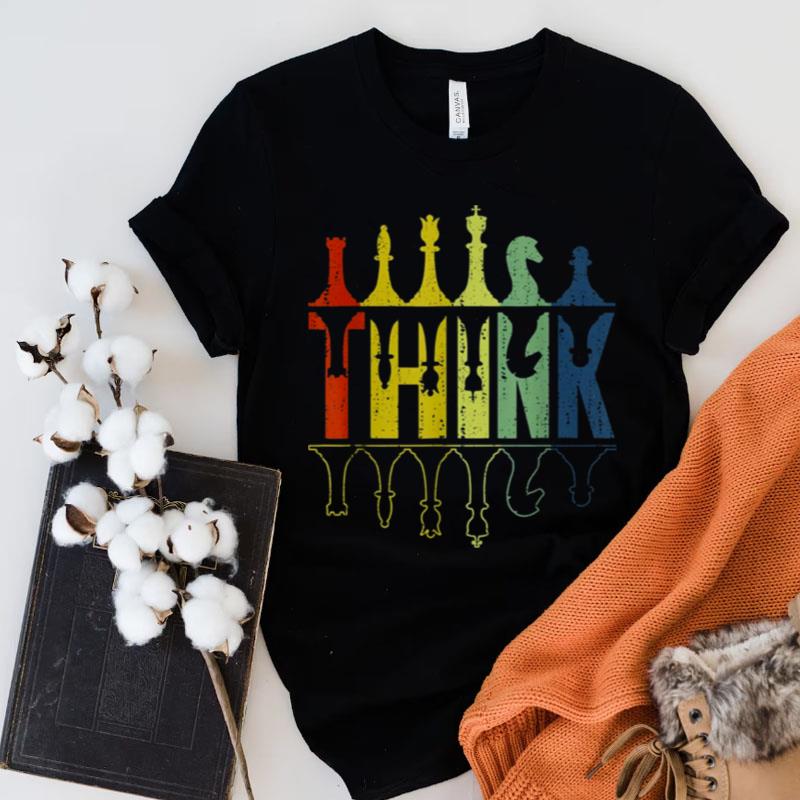 Think Retro Vintage Chess Pieces Player Shirts