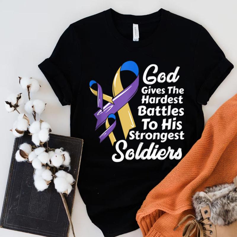 Bladder Cancer Awareness Ribbon Chemo Faith Soldiers God Shirts