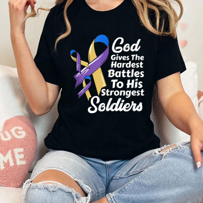 Bladder Cancer Awareness Ribbon Chemo Faith Soldiers God Shirts