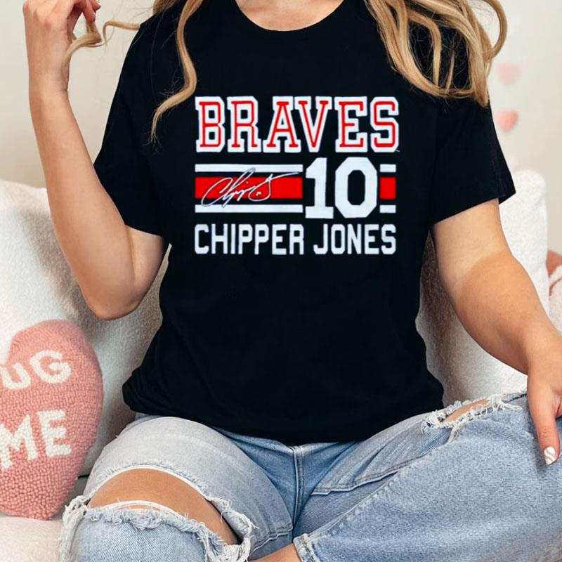 Braves Chipper Jones No 10 Signature Shirts