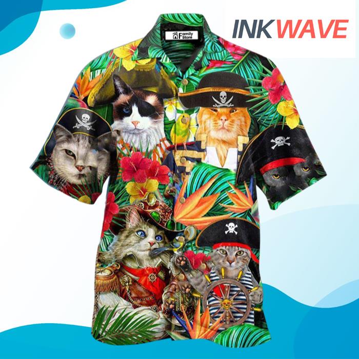 Cat It's Pirate Life For Me Hawaiian Shirt