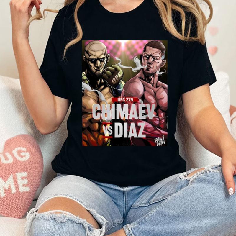 Chimaev Vs Diaz Active Anime Graphic Ufc Mma Fighter Shirts