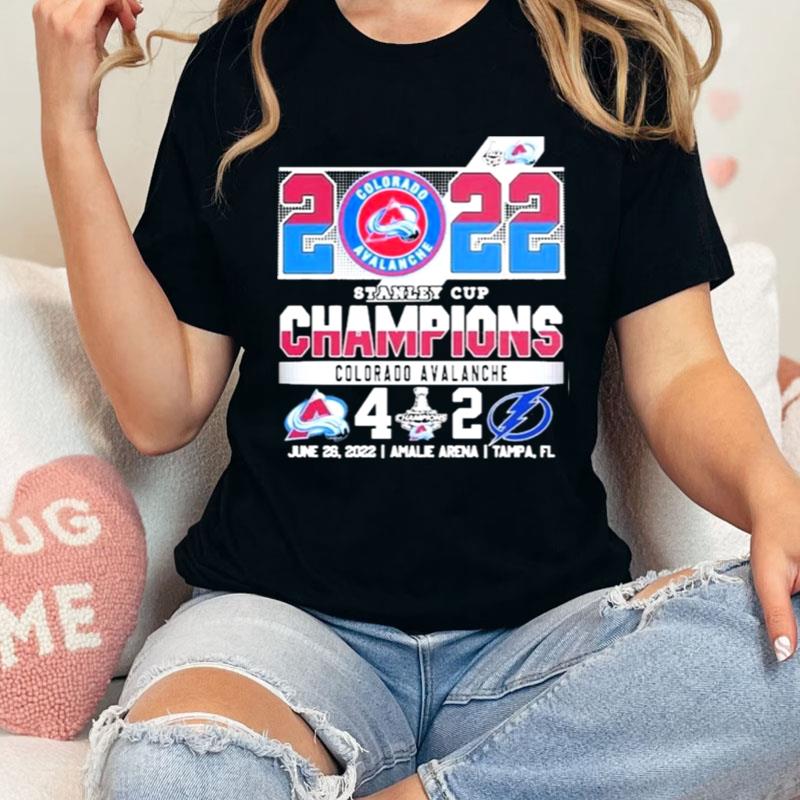 Colorado Avalanche Stanley Cup Champions Score Shirts