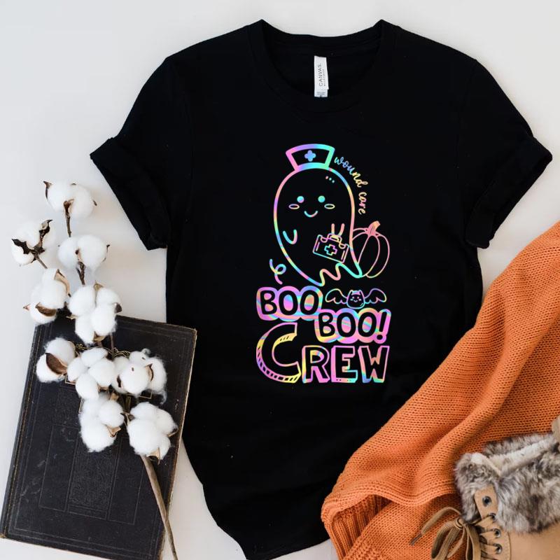 Cute Tie Dye Boo Boo Crew Halloween Ghost Wound Care Nurse Shirts
