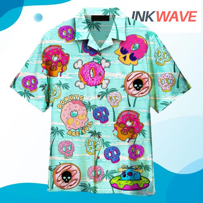 Donuts Are Evil Summer On The Ocean Tropical Hawaiian Shirt