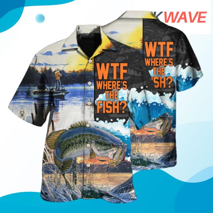 Fishing We??e Going Fishing Where's The Fish Hawaiian Shirt