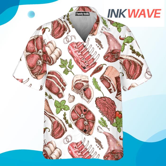 Food Meat Delicious Meal Hawaiian Shirt