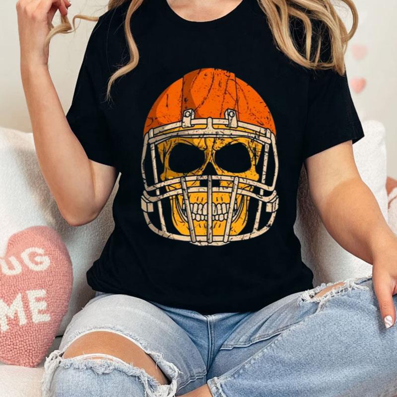 Football Player Skull Trick Or Treat Halloween Shirts