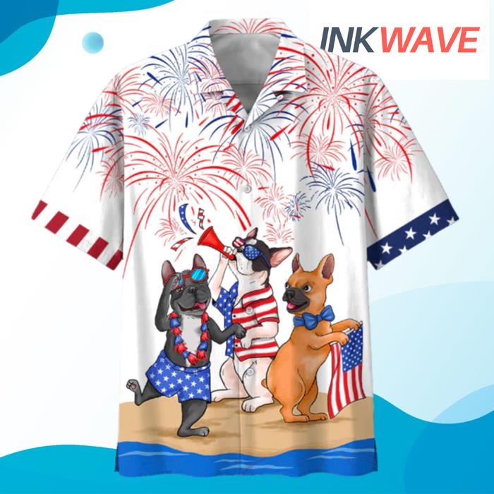 French Bulldog Independence Is Coming USA Patriotic Hawaiian Shirt