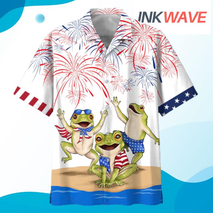 Frogs 4Th Of July Independence Day Is Coming Usa Patriotic Hawaiian Shirt
