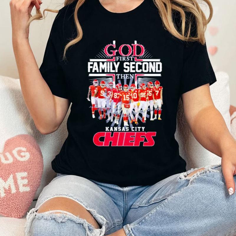 God First Family Second Then Kansas City Chiefs Basketball Shirts