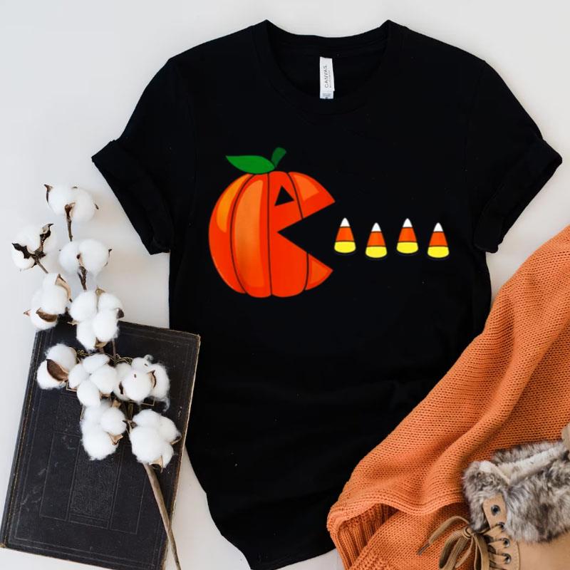 Halloween Pumpkin Eating Candy Corn Shirts