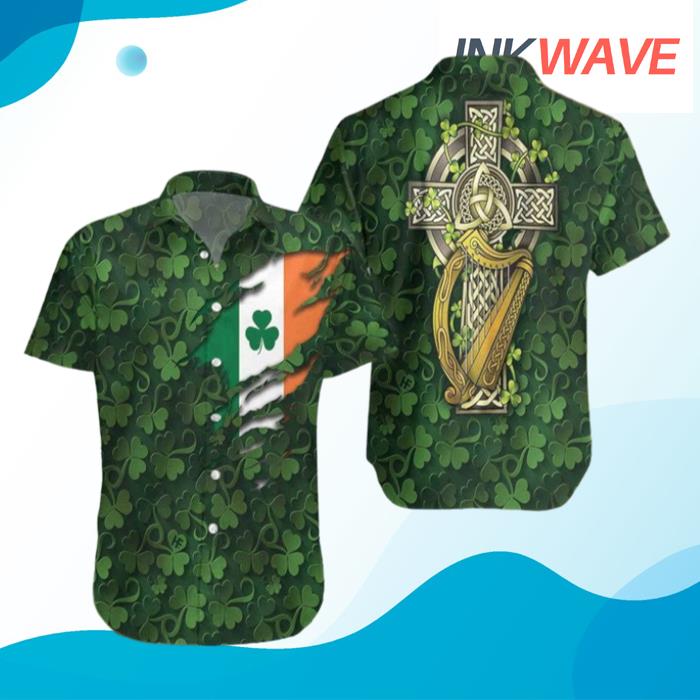 Irish St Patrick's Day Shamrock Hawaiian Shirt