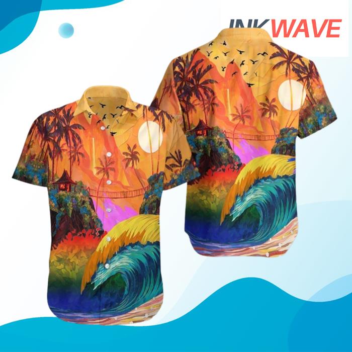 LGBT Dawn Beaches Pride Beach Party Hawaiian Shirt